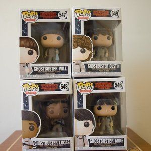 Stanger Things Will, Mike, Lucas and Dustin as Ghostbusters